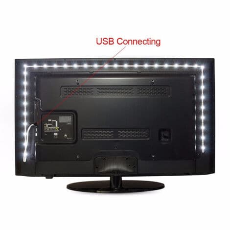 90 cm gul LED-strip med USB-tilslutning til TV-baggrundsbelysning