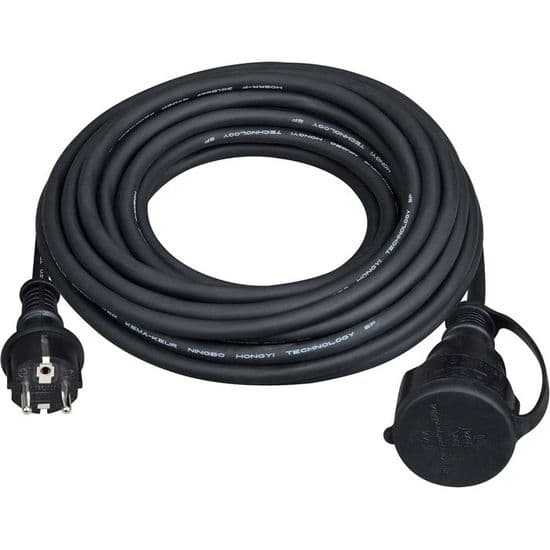 EXF1016RN7251IP-PX Forlængerledning, 3000 W, 230 V, Sort, 10 m
