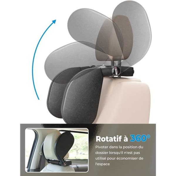 Nackstöd för bil - 360° justerbart - Lateral rotation - Nackstöd för barn - Ergonomiskt