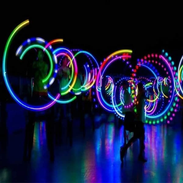 LED POI-bollar - Ej specificerat - 2 par - Justerbara färger - Danstillbehör - Hållbara
