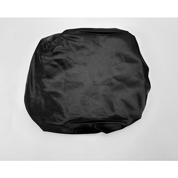Adjustable Satin Sleep Cap - Double Layer for Comfortable Night's Sleep Black Black