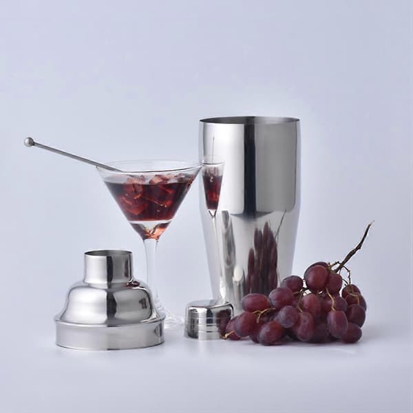 Cocktail Shaker Rustfrit Stål Bar Sæt Kit til Miksning 3 Dele Sølv Værktøj