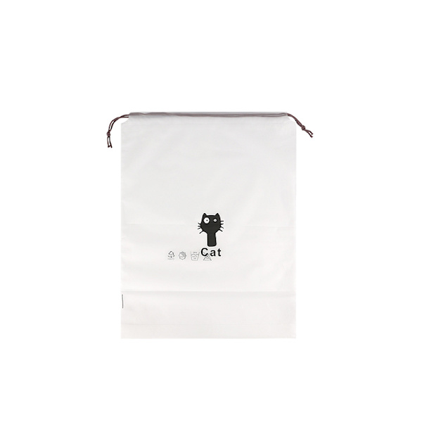 Transparent non-woven storage bags (10-pack) cat pattern