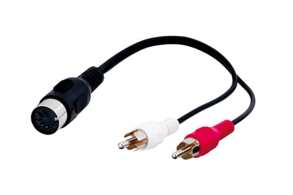 Lydkabeladapter, DIN-kontakt til stereo RCA-plugg