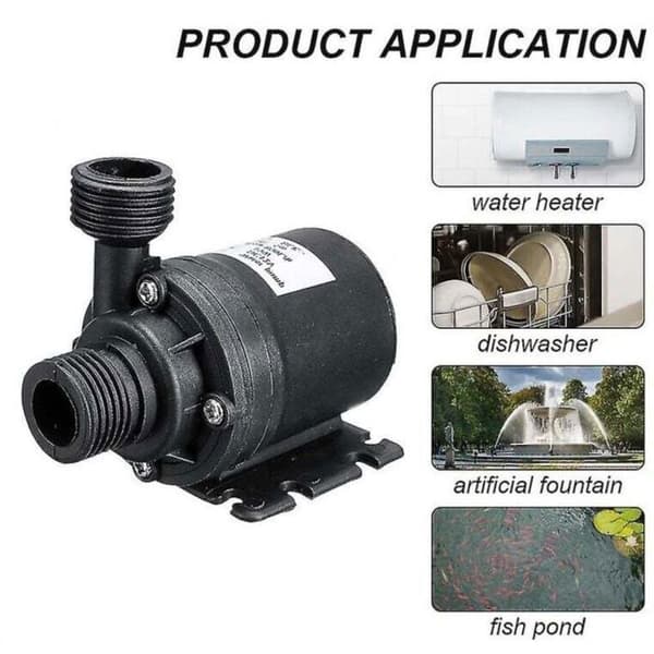 Solvattenpump - 50W - 800 L/H - Lågt ljud