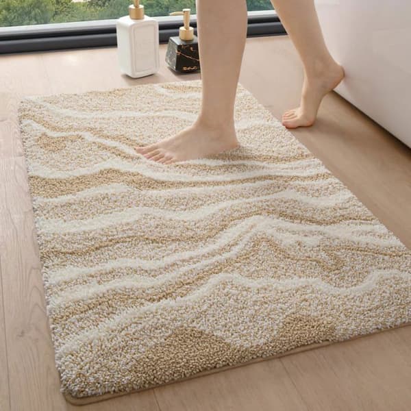 Moderne Design Badeværelsesmåtte - 40 x 60 cm - Super Absorberende - Skridsikker