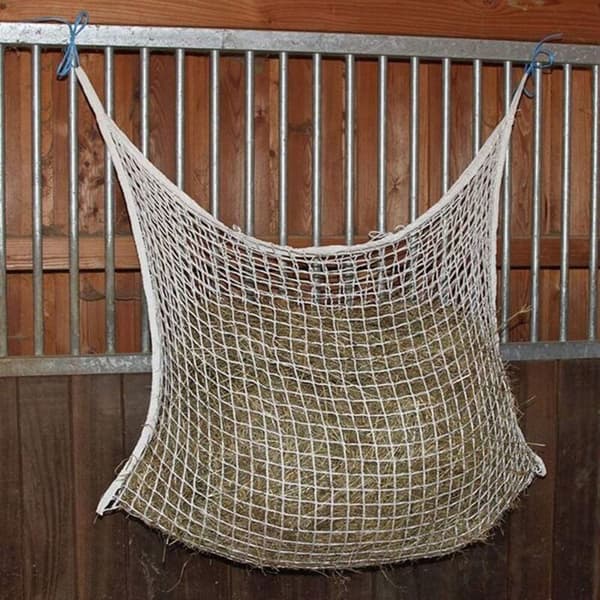 Hönät för hela dagen i flätad nylon, för långsam utfodring, hästar, får - Storlek: 120 x 90 cm