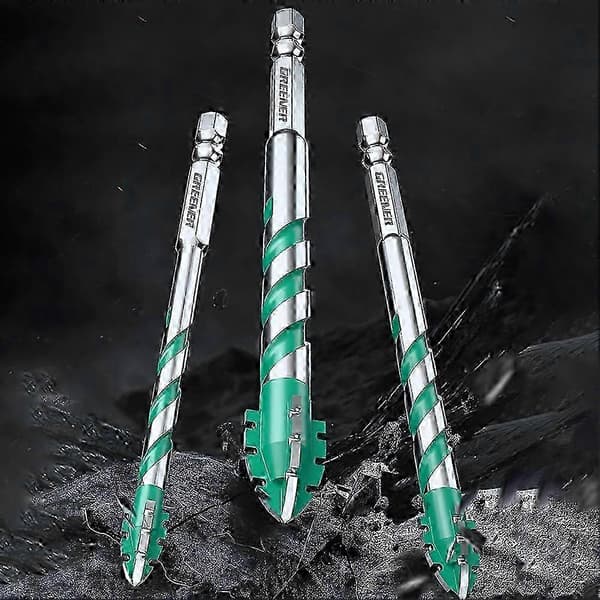 4 stk. Fire-spors sagtann eksentriske bor Profesjonelt solid borsett for tre/fliser/osv. Bundle SZRH A-V