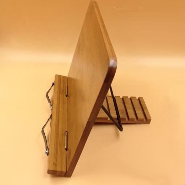 Lukuteline - 34x24cm - Bambu - Kokoontaitettava - 5 katselukulmaa