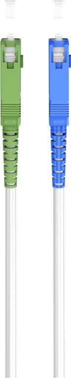 Fiberoptisk kabel (FTTH), Singlemode (OS2) Hvit, (Simplex), 0,5 m