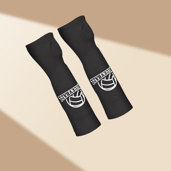 Volleyball Arm Sleeves Pair - Protective Sponge Padding for Enhanced Performance and Comfort Black Black