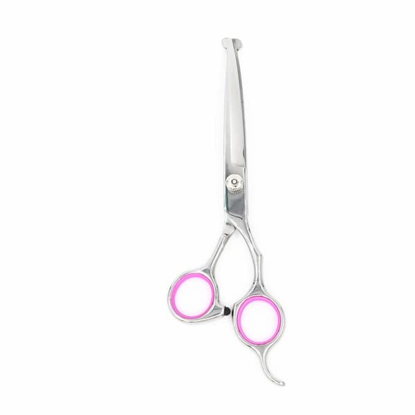Hundsax böjd 19 cm Silver/Rosa