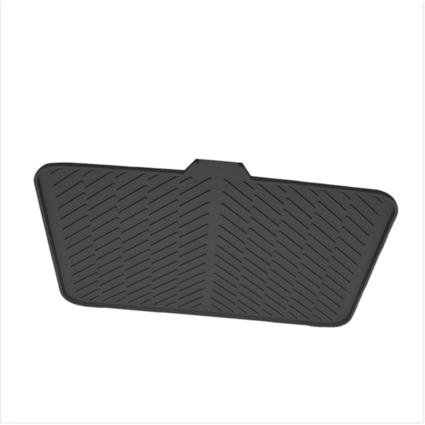 Silicone Dish Drying Mat with Slope - Kitchen Countertop Drain Board, Efficient Water Drainage and Quick Drying Black Grey