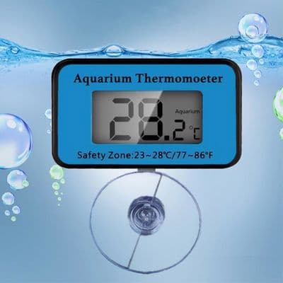 Digital LCD Akvarietermometer - Sugekopp - Nøyaktighet ±1 - Rekkevidde 0-50℃