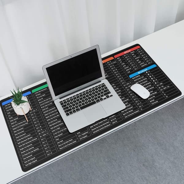 Desk pad / large mouse pad with Windows shortcuts M S