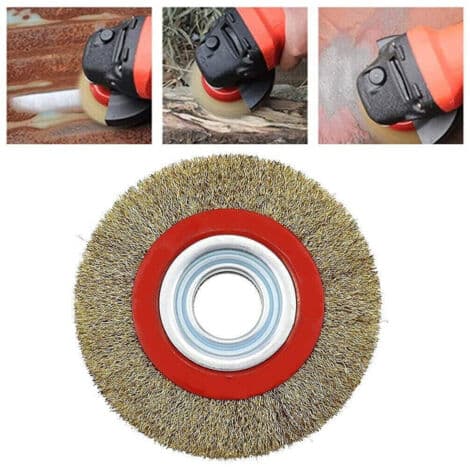 150 mm diameter stålbørsteskive til bænksliber