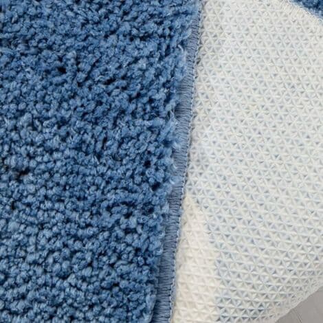 Blå bademåtte - Skridsikker hvalformet måtte, absorberende vaskbar mikrofiber gulvmåtte