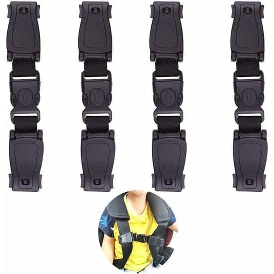 Baby bilseteklips, barnesikkerhetsbelte, bilsetesele, sett med 4 klips (babysikkerhet)