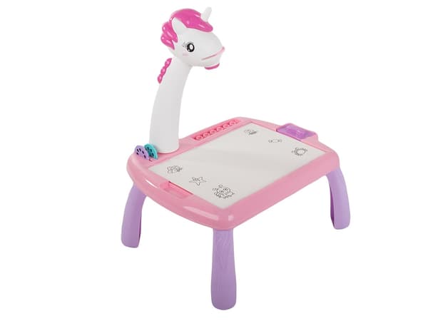 Valkotaulutussit piirustuspöydällä lapsille Pink