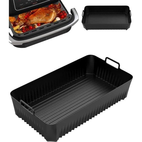Airfryerform - Ninja Foodi - Silikone - 10,4 L - Airfryer Tilbehør - Sort