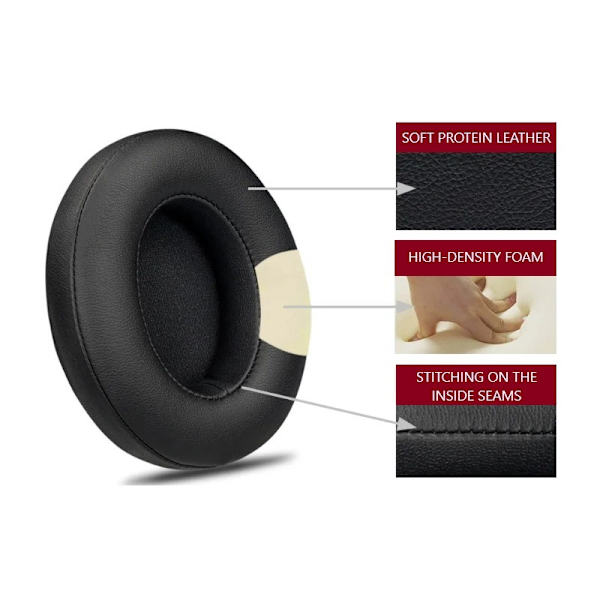Earpads for Beats Studio 2 and 3 - Replacement Cushions Titanium