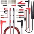21-delars elektrisk multimeterkit - Krokodilklämmor - Banankontakter - Guldpläterade nålar