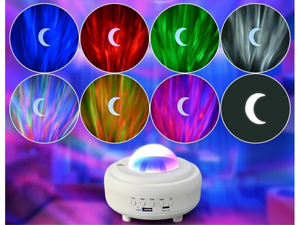 LED night light star projector aurora sky projector bluetooth speaker