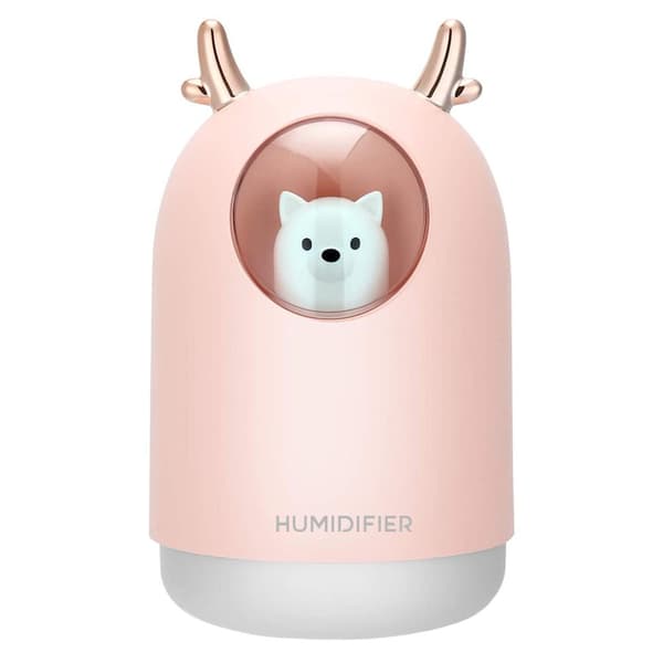 Ilmankostutin eläinhahmolla, 30 cl - Pinkki