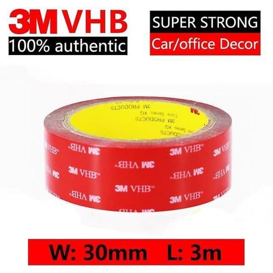 3M VHB Superstark dubbelhäftande tejp - 30mm x 3m - Väderbeständig - Hög temperatur