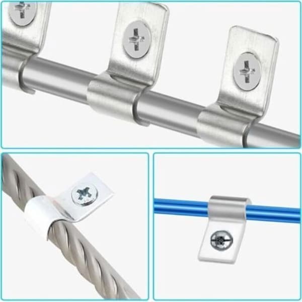 60 stk. stive hegnbeslag - rustfrit stål 1,5 mm kompatibel med 5 mm diameter rør - Have og hjem