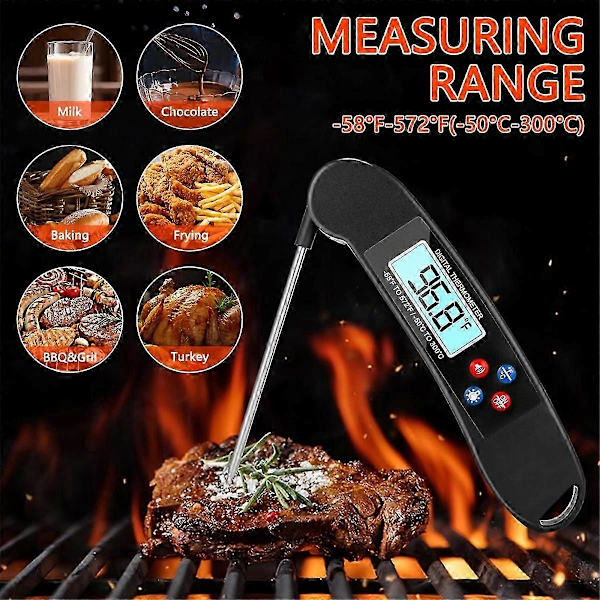 egnet til blinde digitalt talende kødtermometer vandtæt design til grillning