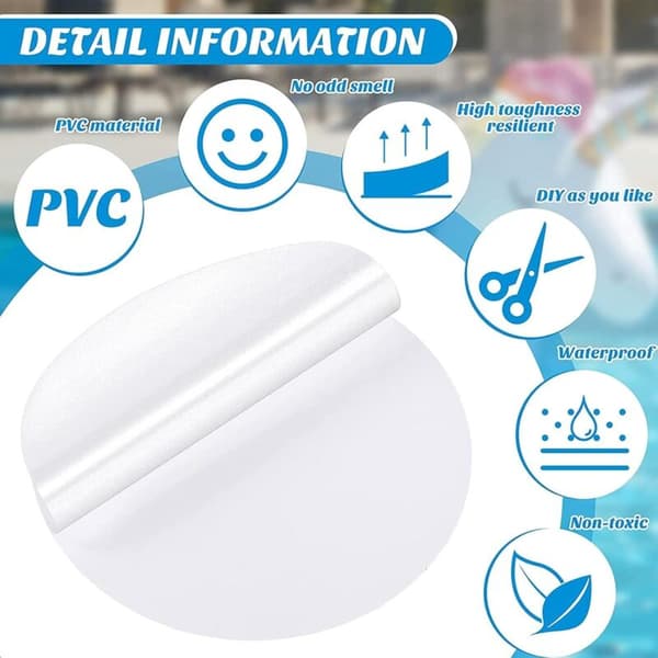 30-delt poolreparationssæt. Reparationsdele til oppustelige madrasser - 7,5 cm i diameter.