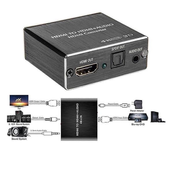 HDMI-kompatibel Audio Konverter Spdif Audio Ekstraktor