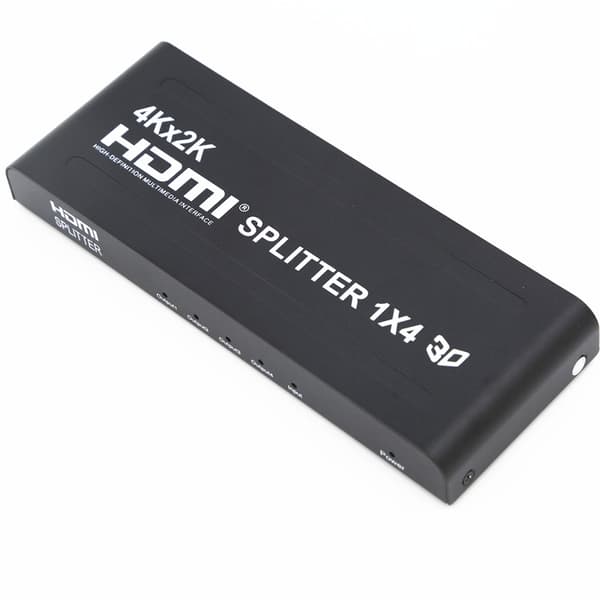 1x4 HDMI-splitter for 4 skjermer 4K