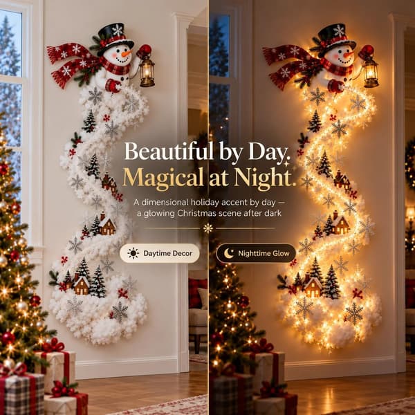 Christmas Magic Trail -seinävalaisin – 3D LED-valaistu joulukoriste Train