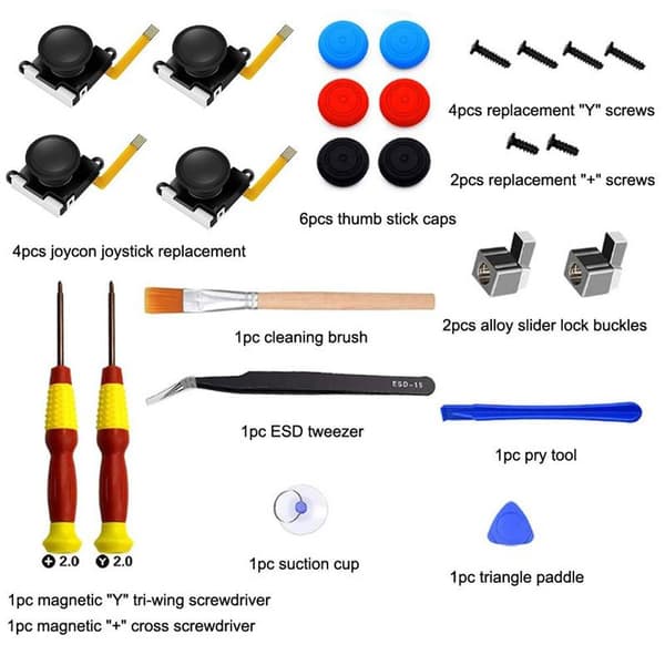 Repair Kit Compatible with Nintendo Switch - 25 Pieces