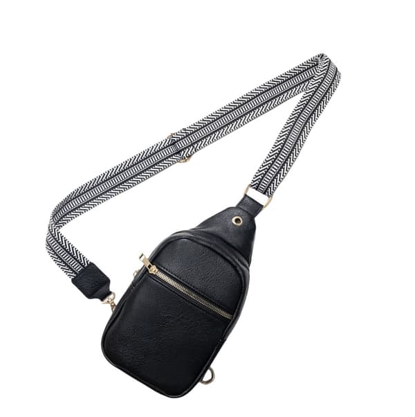 Bærbar lille crossbody-taske til kvinder Sort