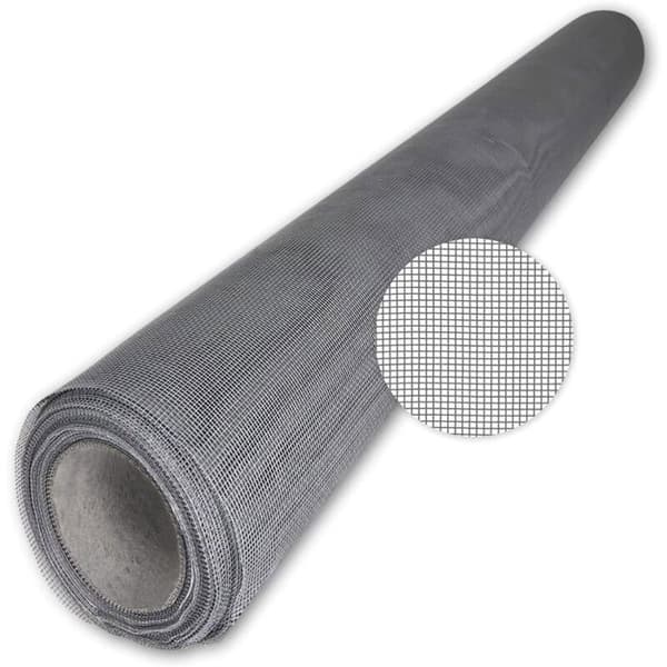 Fönstermyggnät 150 x 500 cm - Grå - Insektssäker nylonväv - Självhäftande montering