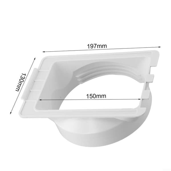Eksoskanaladapter, 15 cm diameter erstatningsrør for klimaanlegg, adapterkobling