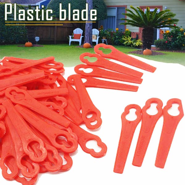 Erstatningsblader i plast, plastgressklipperblader, erstatningskutterblader - 50 stk - Rødt blad L83 10*5mm