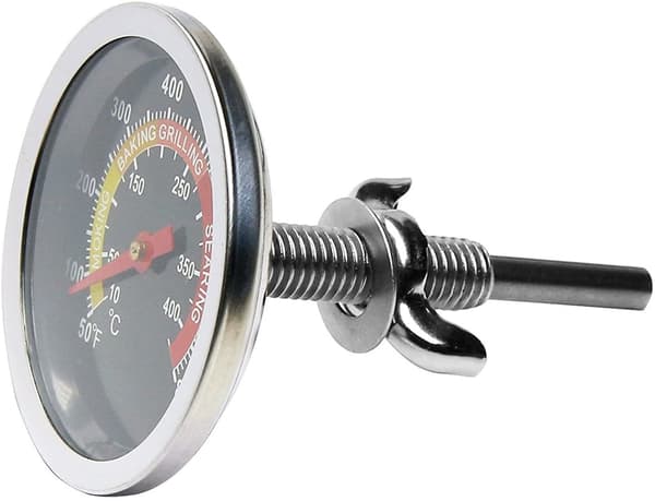 Analogt termometer i rustfrit stål til grill og ovn