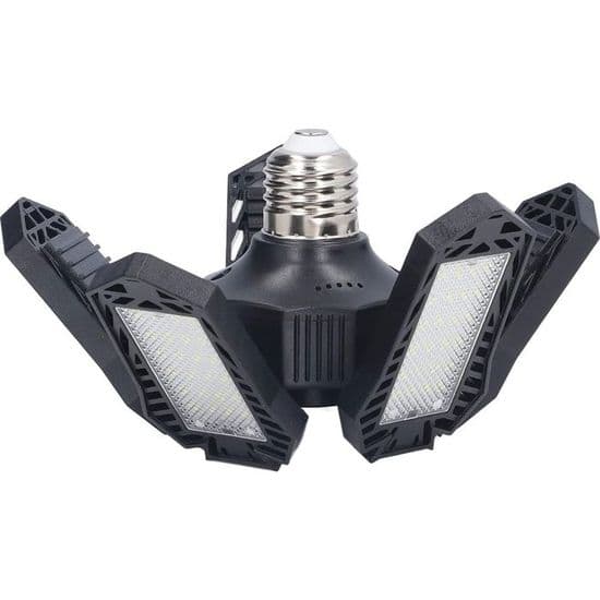120W Foldbar LED Loftslampe - 6500K - 5 Foldbare Paneler - Justerbar Vinkel