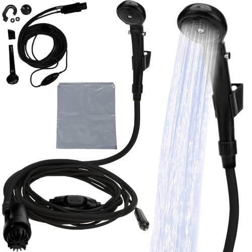 Camping Shower with Water Pump - Portable Shower for Camping