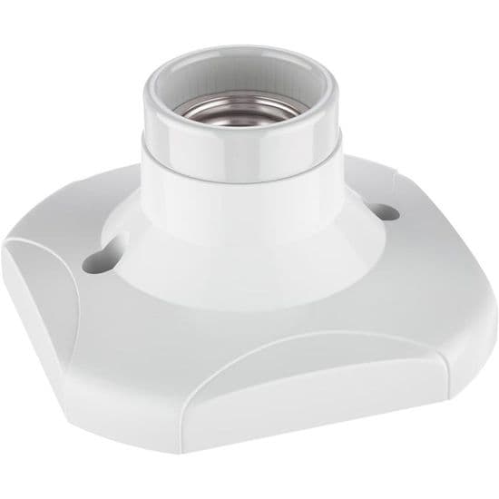 Loftlampe/fatning, plast, keramik, hvid, 1 x E27 fatning 810 220 (V)