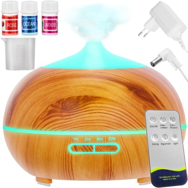 Electric Aroma Lamp / Scent Diffuser - Spreads essential oils LightBrown