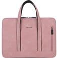 Bærbar computer sleeve - Leytn® - 15,6 tommer - PU læder - Vandtæt - Pink
