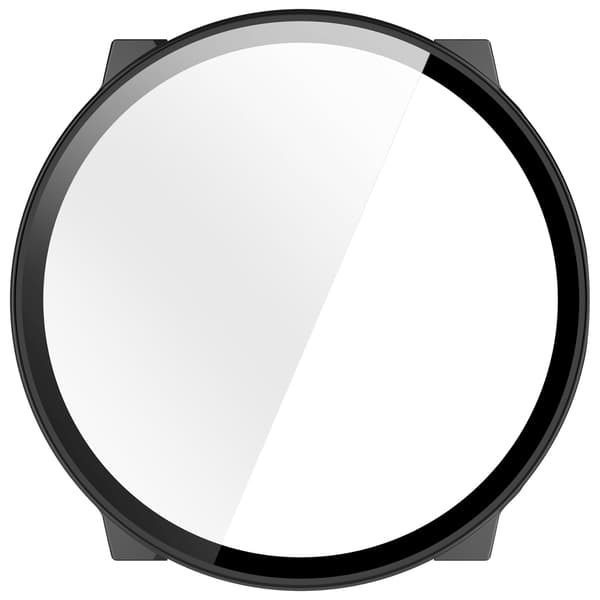 Protective Case with Integrated Screen Protector Compatible with Suunto Run - PC and Tempered Glass Black