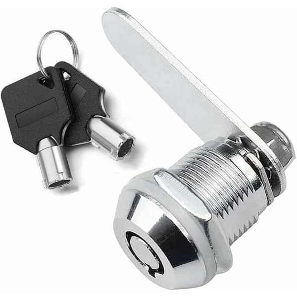 16 mm rørformet knastlås - Ensartet nøgle - Forstærket zinklegering - Rund cylinder