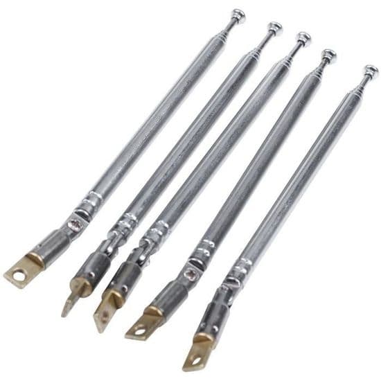 32 cm teleskopantenne - 5 sektioner - Til AM/FM-radio - Universal