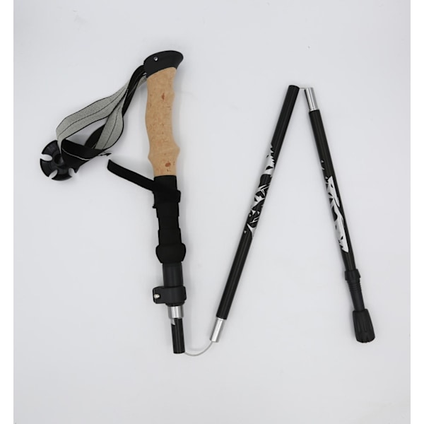 Foldable hiking pole with 5 sections and good shock absorption 1-pack